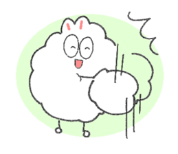 Dust rabbit.(5) sticker #2388766