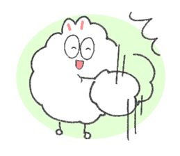 Dust rabbit.(5) sticker #2388766