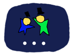 Two small geezers! sticker #2389548