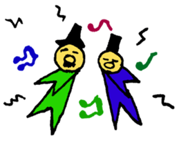 Two small geezers! sticker #2389561