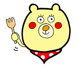 bear and bee sticker #2389786