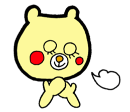 bear and bee sticker #2389811