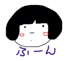 okappa girl happiness sticker #2390445