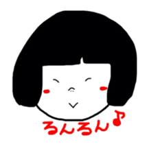 okappa girl happiness sticker #2390452
