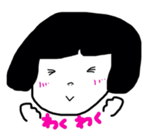 okappa girl happiness sticker #2390453