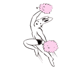 Cheer rabbit sticker #2390457