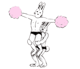 Cheer rabbit sticker #2390470