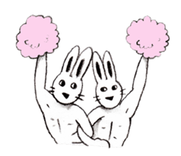 Cheer rabbit sticker #2390480