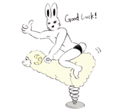 Cheer rabbit sticker #2390488