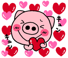 pig heart 7 sticker #2390696