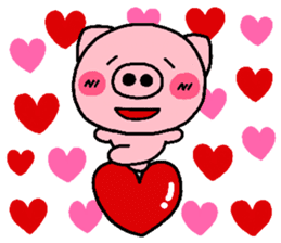 pig heart 7 sticker #2390705