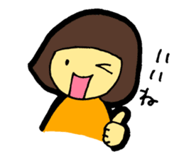 OKAPPA-GIRL Reiko-chan sticker #2391670