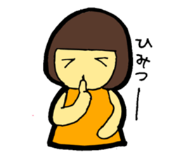 OKAPPA-GIRL Reiko-chan sticker #2391677