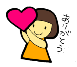 OKAPPA-GIRL Reiko-chan sticker #2391689