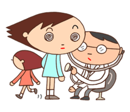 Elementary schoolchild cute eye sticker #2392899