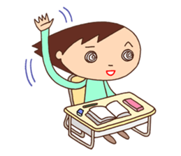 Elementary schoolchild cute eye sticker #2392906