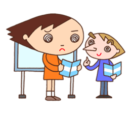 Elementary schoolchild cute eye sticker #2392907