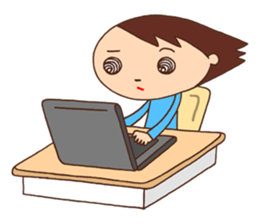 Elementary schoolchild cute eye sticker #2392918