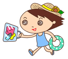 Elementary schoolchild cute eye sticker #2392924