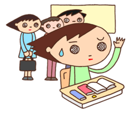 Elementary schoolchild cute eye sticker #2392929