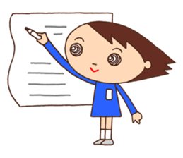 Elementary schoolchild cute eye sticker #2392930