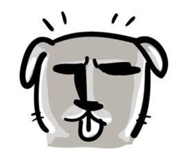 Gray face man sticker #2393860