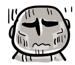 Gray face man sticker #2393865