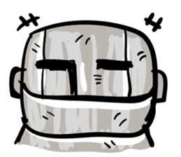 Gray face man sticker #2393873