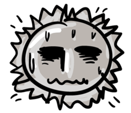 Gray face man sticker #2393879