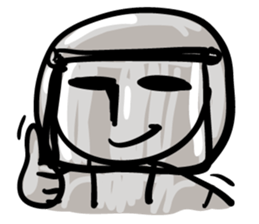 Gray face man sticker #2393882