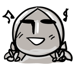 Gray face man sticker #2393887