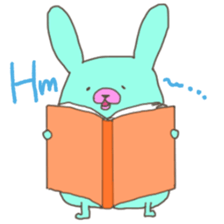 Cute mint rabbit sticker #2394158