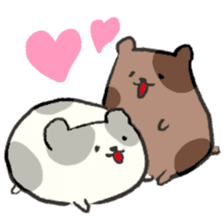 Cute hamsters sticker #2395430