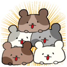 Cute hamsters sticker #2395449