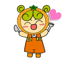 Fruit girl's sticker #2395465