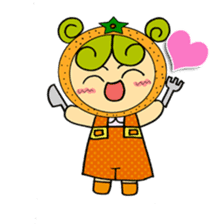 Fruit girl's sticker #2395465