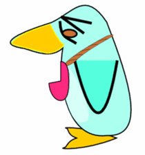 slipper penguin sticker #2396028