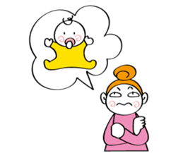 Woman's mind Daily life sticker #2396288