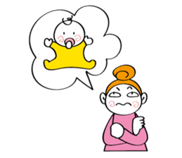 Woman's mind Daily life sticker #2396288