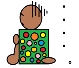 polka dots square turtle sticker #2397203