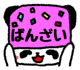 Colorful pot Panda sticker #2397713