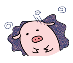 pretty Pig Sticker sticker #2398342