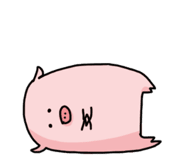 pretty Pig Sticker sticker #2398353