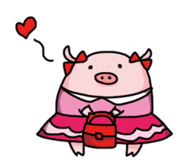 pretty Pig Sticker sticker #2398366