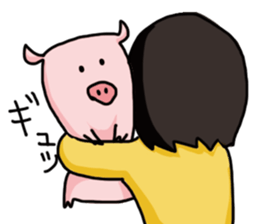 pretty Pig Sticker sticker #2398375