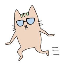 glasses cat sticker #2399776