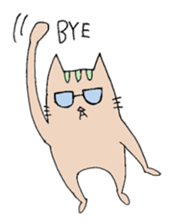 glasses cat sticker #2399781