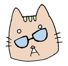 glasses cat sticker #2399790