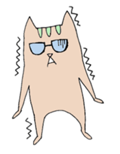 glasses cat sticker #2399796