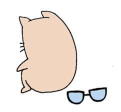 glasses cat sticker #2399797
